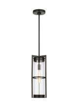 Studio Co. VC 6226701-71 - Alcona transitional 1-light outdoor exterior pendant lantern in antique bronze finish with clear flu