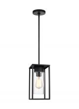 Studio Co. VC 6231101-12 - Vado modern 1-light outdoor pendant lantern in black finish with clear glass shade