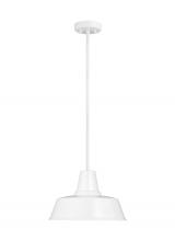 Studio Co. VC 6237401-15 - Barn Light traditional 1-light outdoor exterior Dark Sky compliant hanging ceiling pendant in white