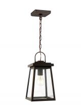 Studio Co. VC 6248401-71 - Founders modern 1-light outdoor exterior ceiling hanging pendant in antique bronze finish with clear
