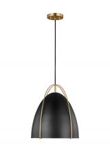 Studio Co. VC 6551701-848 - Norman modern 1-light indoor dimmable ceiling hanging single pendant light in satin brass gold finis