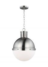 Studio Co. VC 6577101EN3-962 - Hanks transitional 1-light LED indoor dimmable medium ceiling hanging single pendant light in brushe