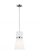 Studio Co. VC 6590501-962 - Clark modern 1-light indoor dimmable ceiling hanging single pendant light in brushed nickel silver f
