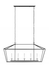 Studio Co. VC 6692605-112 - Dianna transitional 5-light indoor dimmable linear ceiling chandelier pendant light in midnight blac