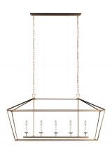 Studio Co. VC 6692605EN-848 - Dianna transitional 5-light LED indoor dimmable linear ceiling chandelier pendant light in satin bra