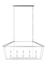 Studio Co. VC 6692605EN-962 - Dianna transitional 5-light LED indoor dimmable linear ceiling chandelier pendant light in brushed n