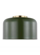 Studio Co. VC 7505401-145 - Malone transitional 1-light indoor dimmable small ceiling flush mount in olive finish with olive ste