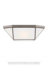 Studio Collection VC 7579452-965 - Morrison modern 2-light indoor dimmable ceiling flush mount in antique brushed nickel silver finish