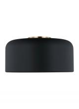 Studio Co. VC 7605401-112 - Malone transitional 1-light indoor dimmable medium ceiling flush mount in midnight black finish with