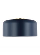 Studio Co. VC 7605401-127 - Malone transitional 1-light indoor dimmable medium ceiling flush mount in navy finish with navy stee