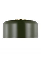 Studio Co. VC 7605401-145 - Malone transitional 1-light indoor dimmable medium ceiling flush mount in olive finish with olive st
