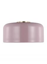Studio Co. VC 7605401EN3-136 - Malone transitional 1-light LED indoor dimmable medium ceiling flush mount in rose finish with rose