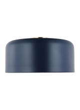 Studio Co. VC 7705401-127 - Malone transitional 1-light indoor dimmable large ceiling flush mount in navy finish with navy steel