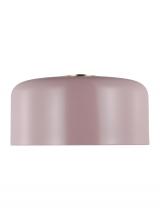 Studio Co. VC 7705401-136 - Malone transitional 1-light indoor dimmable large ceiling flush mount in rose finish with rose steel