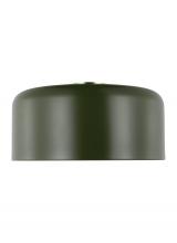 Studio Co. VC 7705401-145 - Malone transitional 1-light indoor dimmable large ceiling flush mount in olive finish with olive ste
