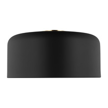 Studio Co. VC 7705401EN3-112 - Malone transitional 1-light LED indoor dimmable large ceiling flush mount in midnight black finish w
