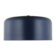 Studio Co. VC 7705401EN3-127 - Malone transitional 1-light LED indoor dimmable large ceiling flush mount in navy finish with navy s
