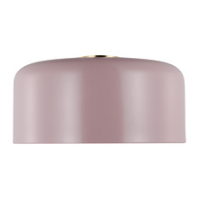 Studio Co. VC 7705401EN3-136 - Malone transitional 1-light LED indoor dimmable large ceiling flush mount in rose finish with rose s