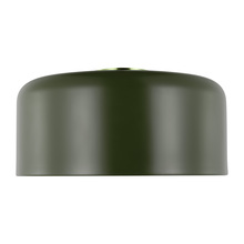 Studio Co. VC 7705401EN3-145 - Malone transitional 1-light LED indoor dimmable large ceiling flush mount in olive finish with olive
