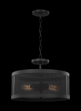 Studio Co. VC 7728502-12 - Gereon traditional 2-light indoor dimmable ceiling semi-flush mount in black finish