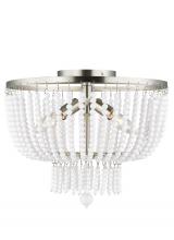 Studio Co. VC 7780703-962 - Jackie traditional 3-light indoor dimmable ceiling semi-flush mount in brushed nickel silver finish