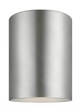 Studio Co. VC 7813801EN3-753 - Outdoor Cylinders transitional 1-light LED outdoor exterior ceiling flush mount in painted brushed n