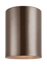 Studio Co. VC 7813801-10 - Outdoor Cylinders transitional 1-light outdoor exterior ceiling flush mount in bronze finish