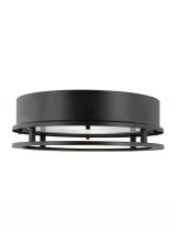 Studio Collection VC 7845893S-71 - Union modern LED outdoor exterior flush mount ceiling light in antique bronze finish and tempered gl