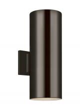 Studio Co. VC 8313802EN3-10 - Outdoor Cylinders transitional 2-light LED outdoor exterior small wall lantern sconce in bronze fini