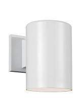 Studio Collection VC 8313897S-15 - Outdoor Cylinders transitional 1-light LED outdoor exterior small wall lantern sconce in white finis