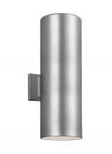 Studio Co. VC 8313902EN3-753 - Outdoor Cylinders transitional 2-light LED outdoor exterior large wall lantern sconce in painted bru
