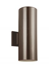 Studio Collection VC 8413897S-10 - Outdoor Cylinders transitional 2-light integrated LED outdoor exterior small wall lantern sconce in