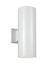 Studio Collection VC 8413897S-15 - Outdoor Cylinders transitional 2-light integrated LED outdoor exterior small wall lantern sconce in