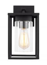 Studio Co. VC 8531101EN7-12 - Vado transitional 1-light LED outdoor exterior small wall lantern sconce in black finish with clear