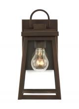Studio Co. VC 8548401EN7-71 - Founders modern 1-light LED outdoor exterior small wall lantern sconce in antique bronze finish with