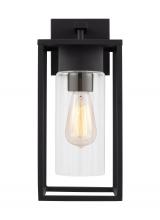 Studio Co. VC 8631101EN7-12 - Vado transitional 1-light LED outdoor exterior medium wall lantern sconce in black finish with clear