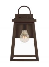 Studio Collection VC 8648401-71 - Founders modern 1-light outdoor exterior medium wall lantern sconce in antique bronze finish with cl