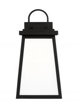 Studio Collection VC 8648401EN3-12 - Founders modern 1-light LED outdoor exterior medium wall lantern sconce in black finish with clear g