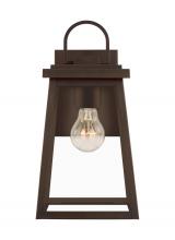 Studio Co. VC 8648401EN7-71 - Founders modern 1-light LED outdoor exterior medium wall lantern sconce in antique bronze finish wit