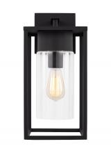Studio Co. VC 8731101EN7-12 - Vado transitional 1-light LED outdoor exterior large wall lantern sconce in black finish with clear