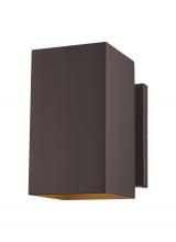 Studio Co. VC 8731701-10 - Pohl modern 1-light outdoor exterior Dark Sky compliant medium wall lantern in bronze finish with al