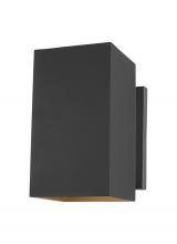Studio Co. VC 8731701-12 - Pohl modern 1-light outdoor exterior Dark Sky compliant medium wall lantern in black finish with alu