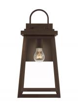 Studio Collection VC 8748401-71 - Founders modern 1-light outdoor exterior large wall lantern sconce in antique bronze finish with cle