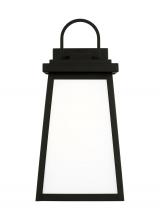 Studio Collection VC 8748401EN3-12 - Founders modern 1-light LED outdoor exterior large wall lantern sconce in black finish with clear gl