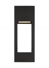 Studio Collection VC 8757793S-12 - Testa modern 2-light LED outdoor exterior large wall lantern in black finish with satin etched glass