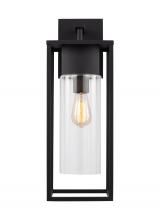 Studio Collection VC 8831101-12 - Vado modern 1-light outdoor extra-large wall lantern in black finish with clear glass panels