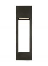 Studio Collection VC 8857793S-71 - Testa modern 2-light LED outdoor exterior extra-large wall lantern in antique bronze finish with sat