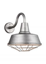 Studio Co. VC 97374-57 - Barn Light traditional outdoor exterior barn light large cage in weathered pewter grey finish