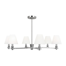 Studio Co. VC AC1126PN - Paisley transitional dimmable indoor large 6-light chandelier in a polished nickel finish with white
