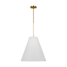Studio Co. VC AEP1041BBS - Remy transitional 1-light indoor dimmable large ceiling hanging pendant in burnished brass gold fini